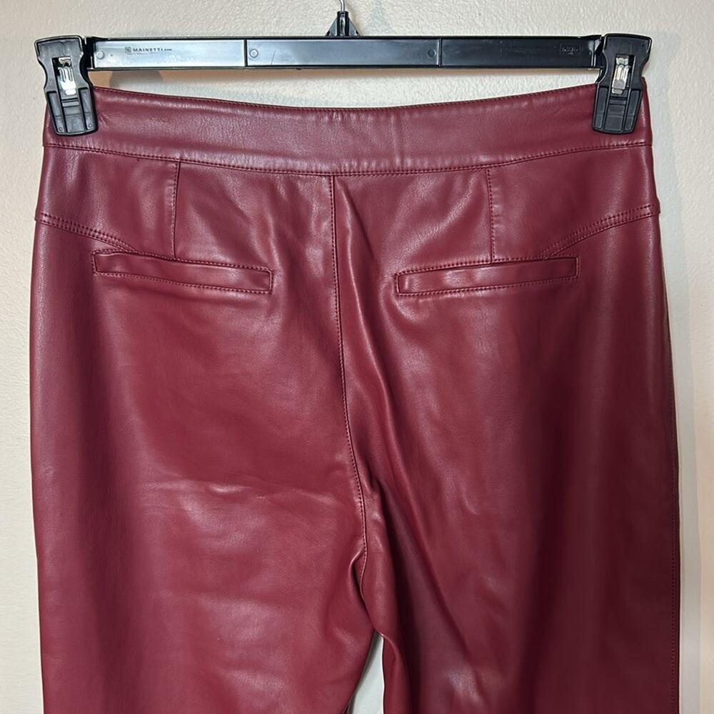 Free People We The Free Uptown burgundy faux bootcut leather pants - Picture 6 of 11